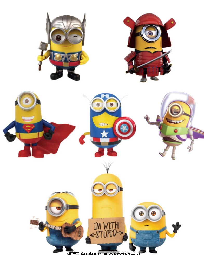 小黄人分层素材图片在动漫设计中的创意应用与制作指南